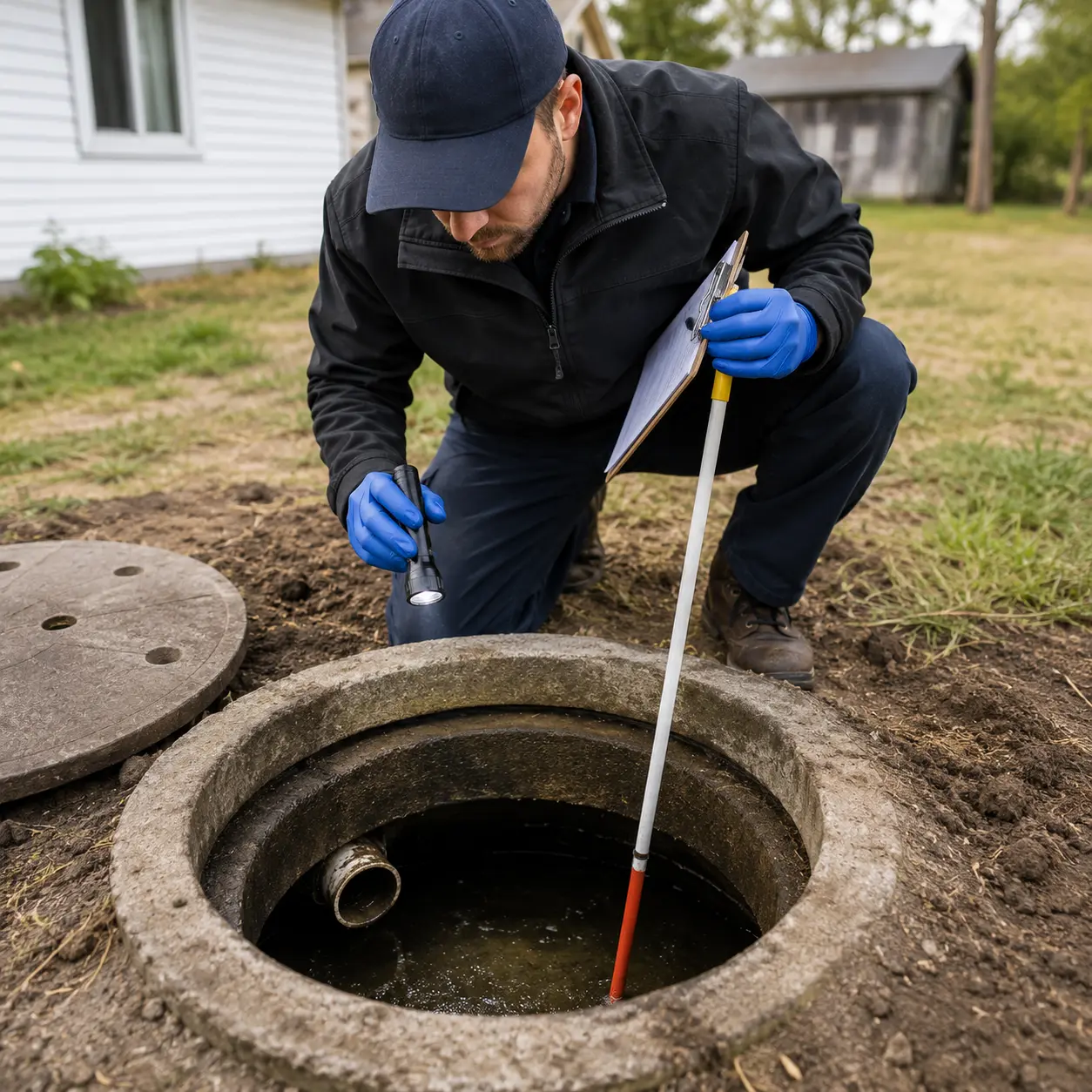 Septic system inspection in Dundas, Ontario